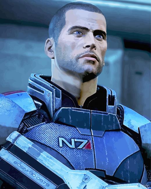Commander Shepard Mass Effect Painting By Numbers Kits