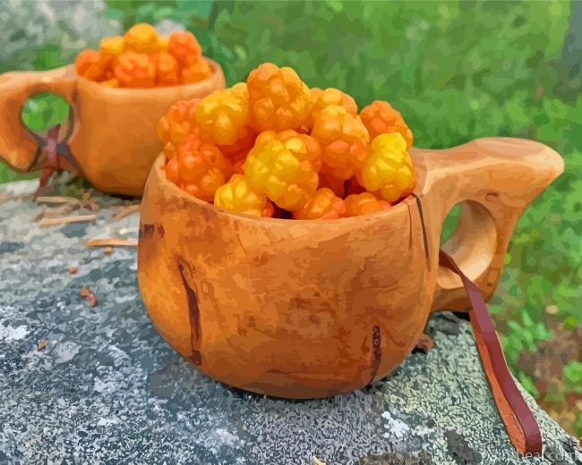 Cloudberries In Lapland Painting By Numbers Kits