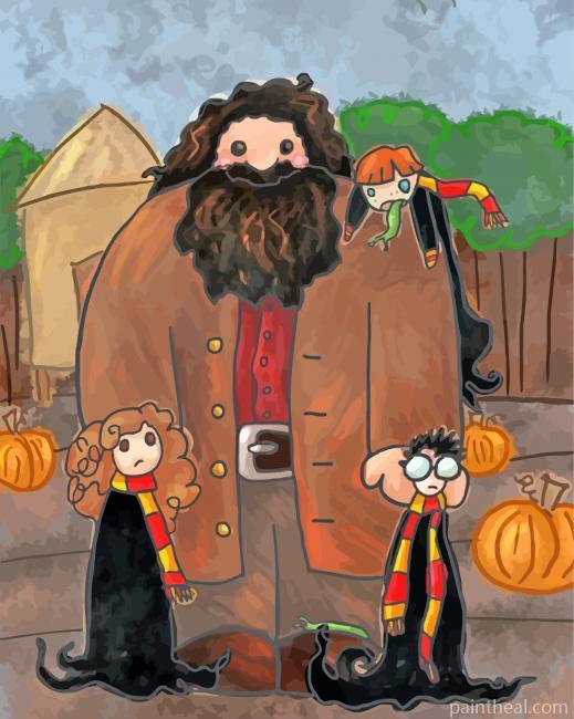 Rubeus Hagrid And Harry Potter Painting By Numbers Kits