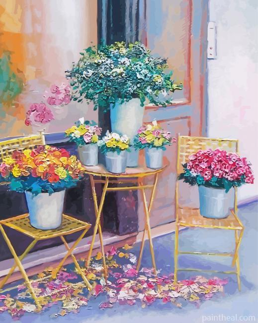 Vintage Flower Shop Painting By Numbers Kits
