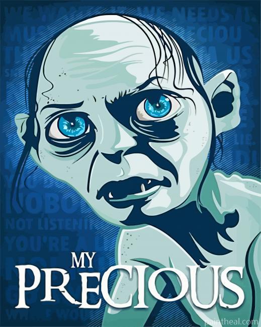 Gollum My Precious Cartoon Painting By Numbers Kits
