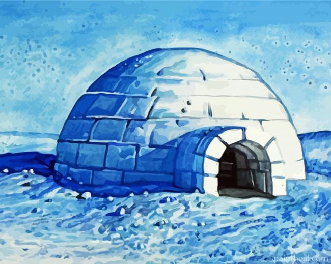 Aesthetic Igloo Painting By Numbers Kits