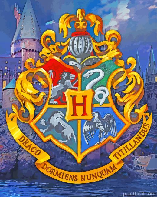 Harry Potter Hogwarts Logo Painting By Numbers Kits