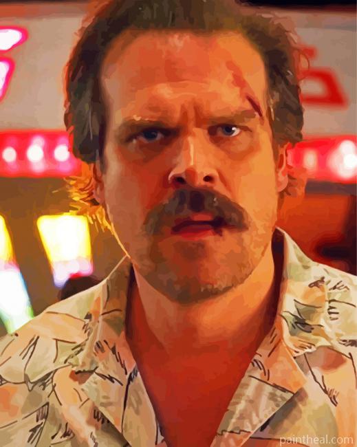 Hopper Stranger Things Painting By Numbers Kits