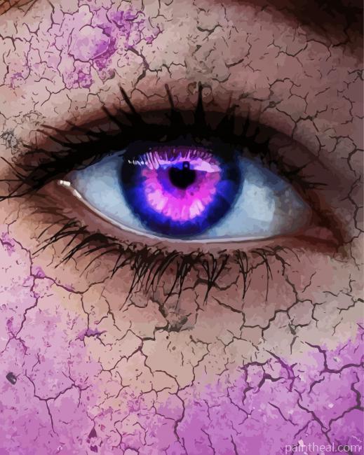 Powerful Purple Eye Painting By Numbers Kits