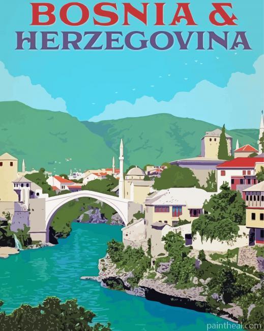 Bosnia Poster Painting By Numbers Kits