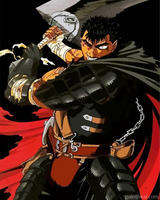 Guts Berserk Anime Painting By Numbers Kits