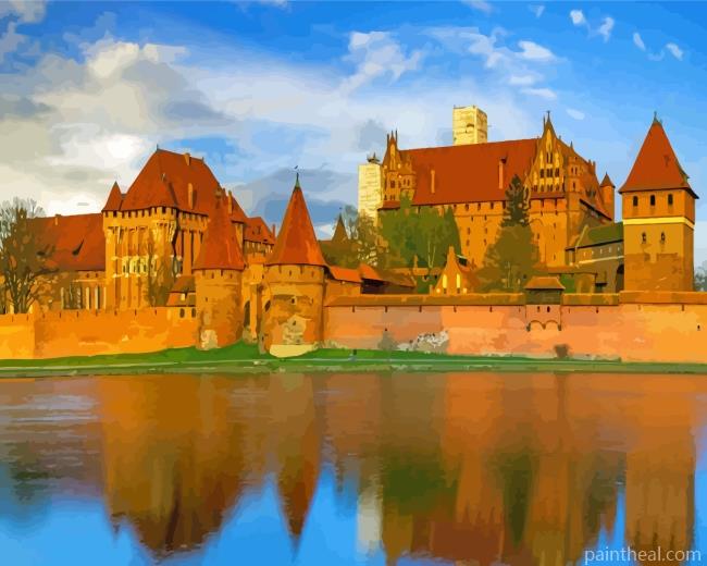 The Castle of Malbork Painting By Numbers Kits