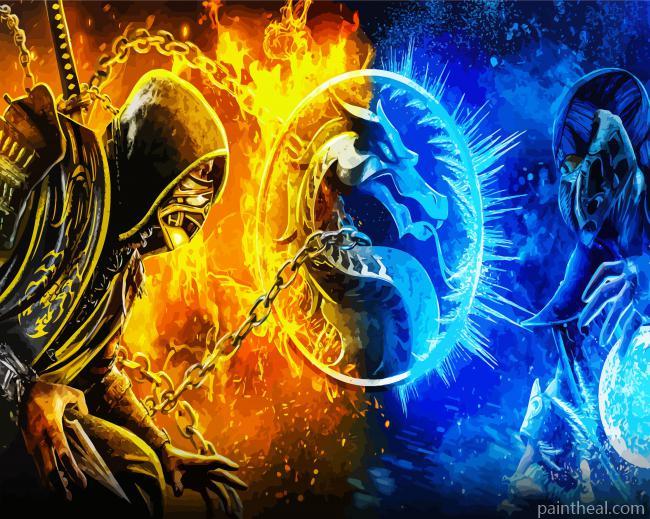 Mortal Kombat Game Art Painting By Numbers Kits