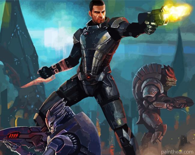 Mass Effect Commander Shepard Painting By Numbers Kits