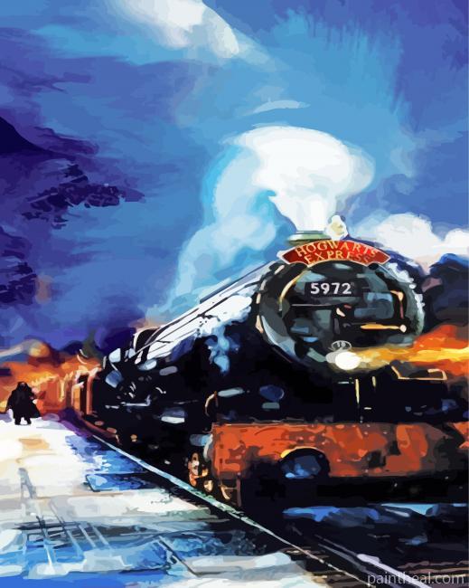 Hogwarts Express Train Art Painting By Numbers Kits
