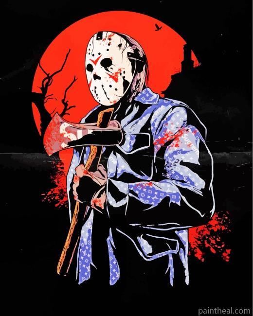 Jason Voorhees Illustration Painting By Numbers Kits