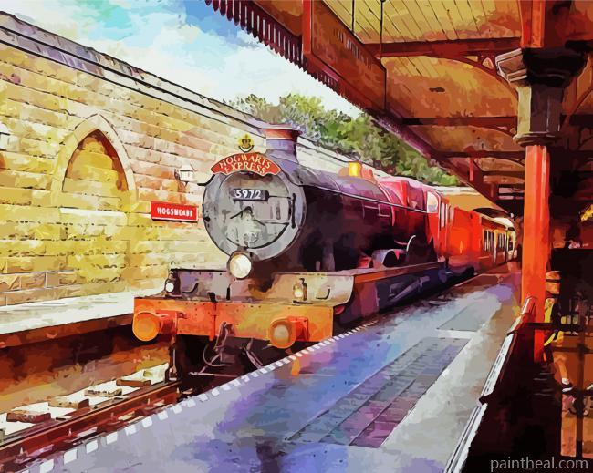 Hogwarts Express Train Painting By Numbers Kits