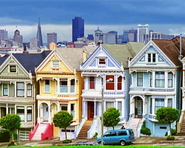 Royalty Vintage Houses Painting By Numbers Kits