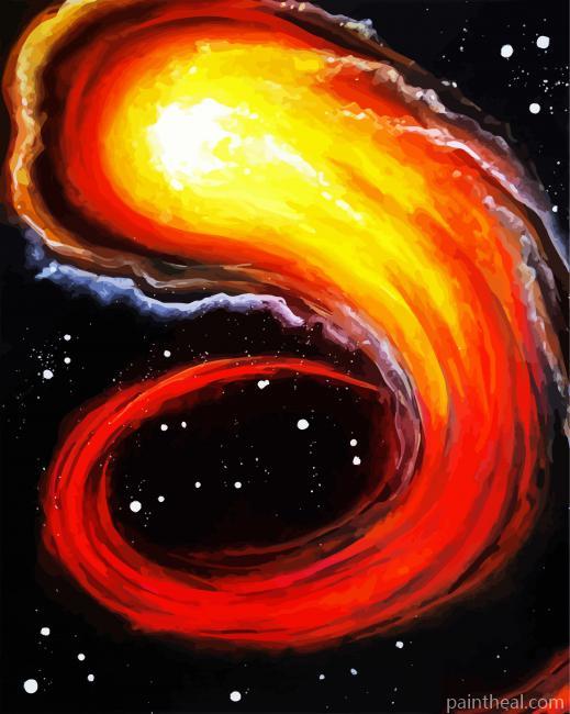 Orange Light Comet Painting By Numbers Kits