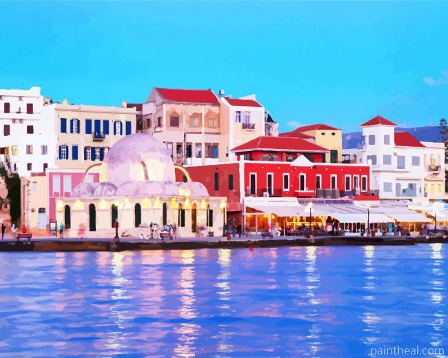 Greece Chania Crete Painting By Numbers Kits