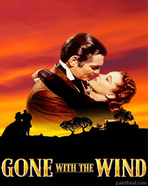 Gone With The Wind Film Poster Painting By Numbers Kits