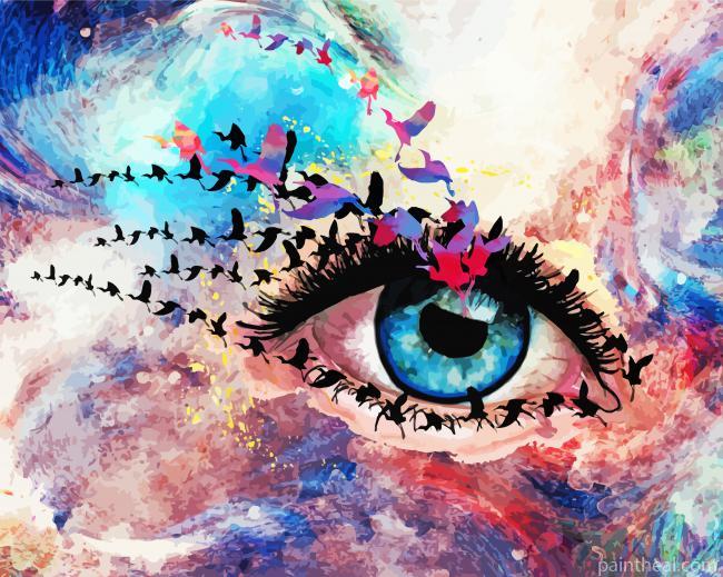 Dreamy Lady Eye Painting By Numbers Kits