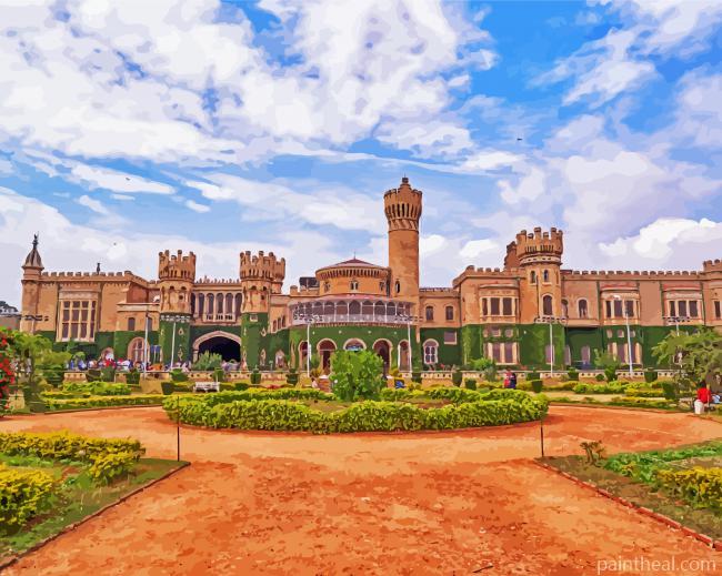 Bangaluru Bangalore Palace Painting By Numbers Kits