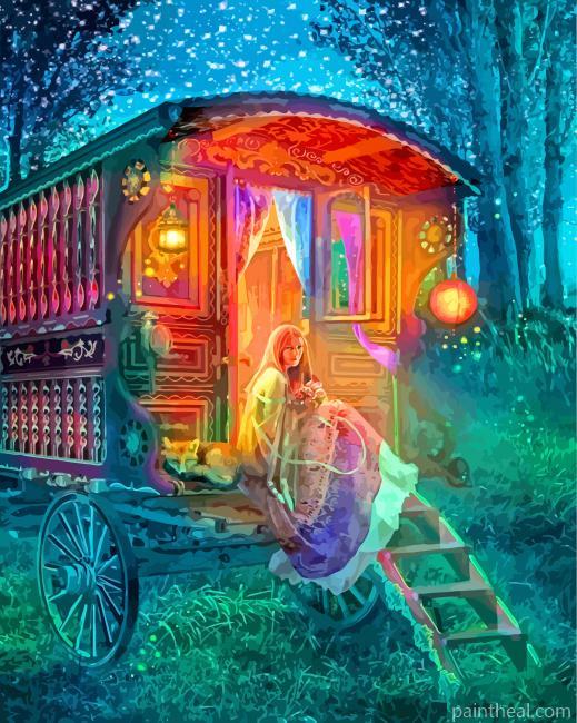 Magical Gypsy Caravan Painting By Numbers Kits
