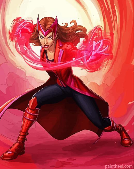 Wanda Maximoff Hero Art Painting By Numbers Kits