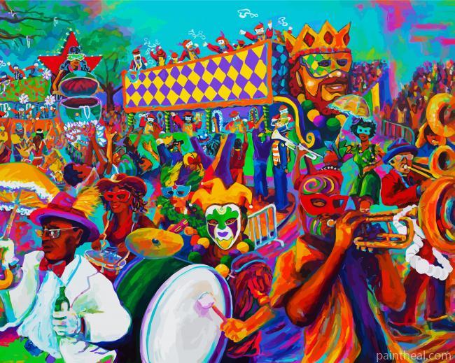 Mardi Gras Celebration Painting By Numbers Kits