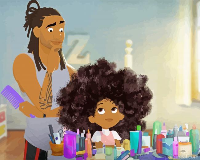 Afro Hair Girl Painting By Numbers Kits