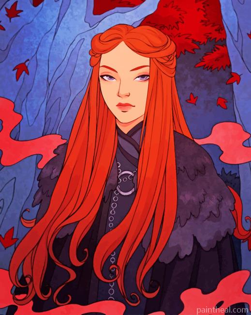 Sansa Stark Anime Painting By Numbers Kits