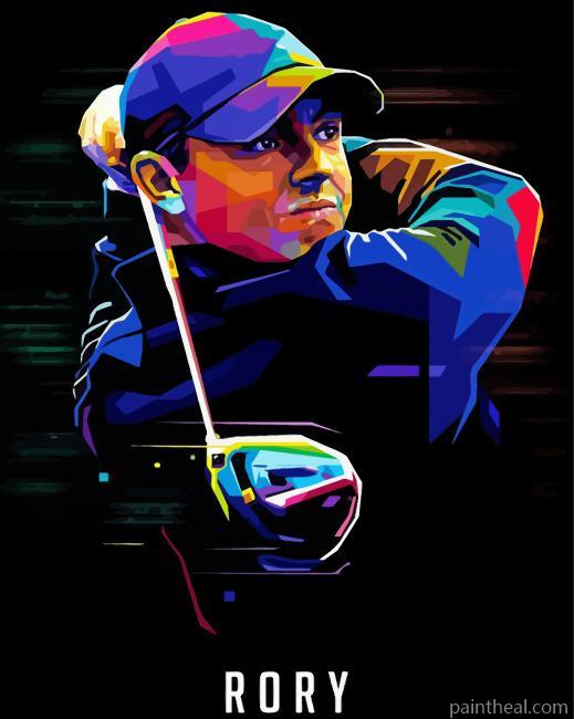 Rory McIlroy Art Painting By Numbers Kits