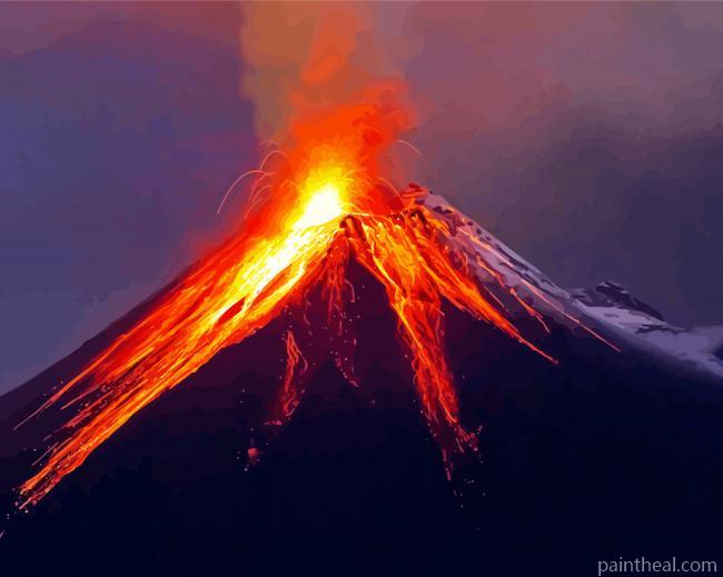 Sicily Volcano Painting By Numbers Kits