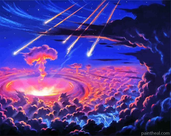 Shooting Comets and Clouds Painting By Numbers Kits