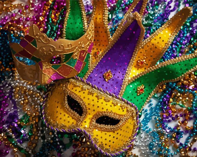 Mardi Gras Masks Painting By Numbers Kits