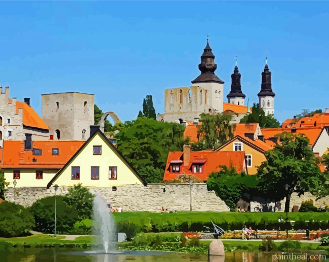 Facade Towers Visby Painting By Numbers Kits