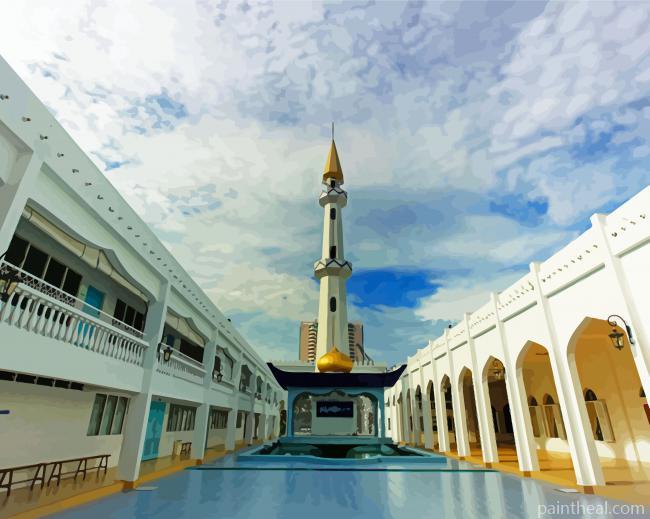 Masjid At Taqwa Miri Painting By Numbers Kits