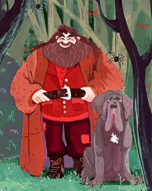 Hagrid And His Dog Painting By Numbers Kits