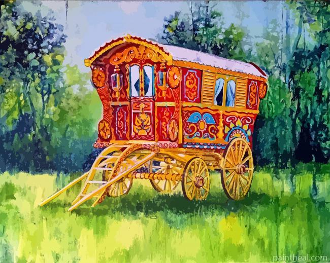 Gypsy Caravan Art Painting By Numbers Kits