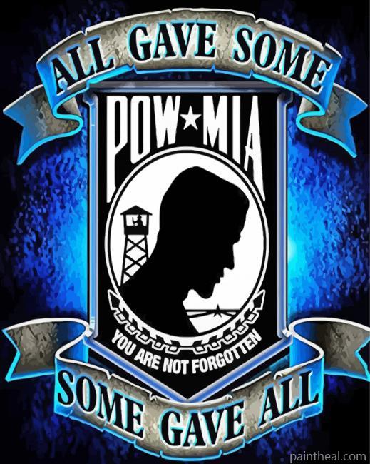 Aesthetic Pow Mia Painting By Numbers Kits