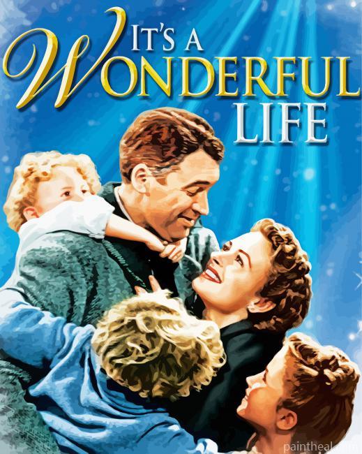 Its A Wonderful Life Film Poster Painting By Numbers Kits