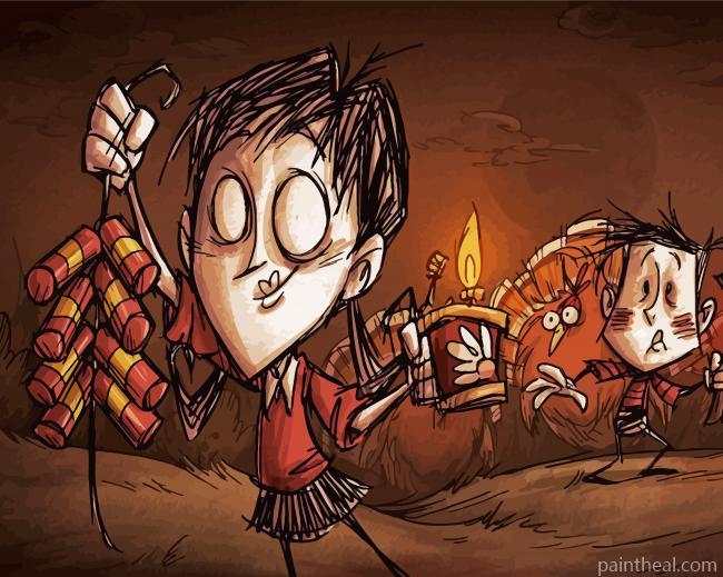 Survival Game Dont Starve Together Painting By Numbers Kits