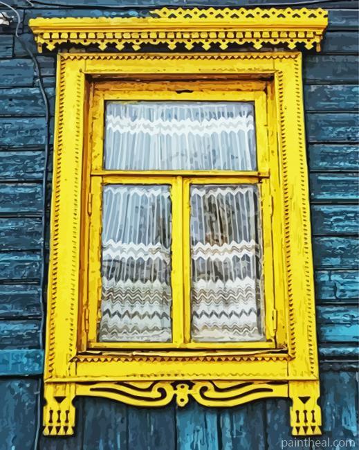 Yellow Window Painting By Numbers Kits