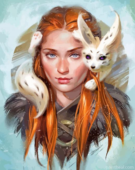 Aesthetic Sansa Stark Art Painting By Numbers Kits