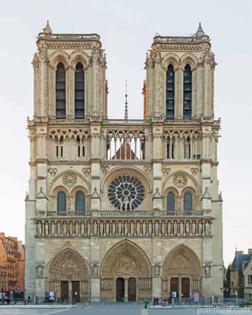 Cathedral Notre Dame Paris Painting By Numbers Kits