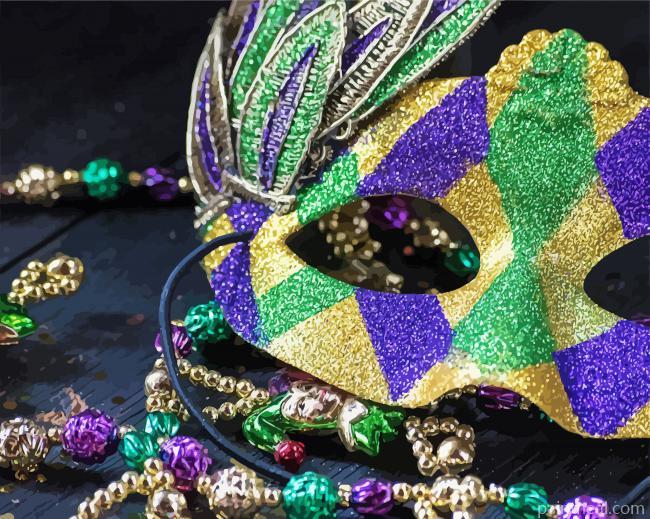 Mardi Gras Festival Mask Painting By Numbers Kits