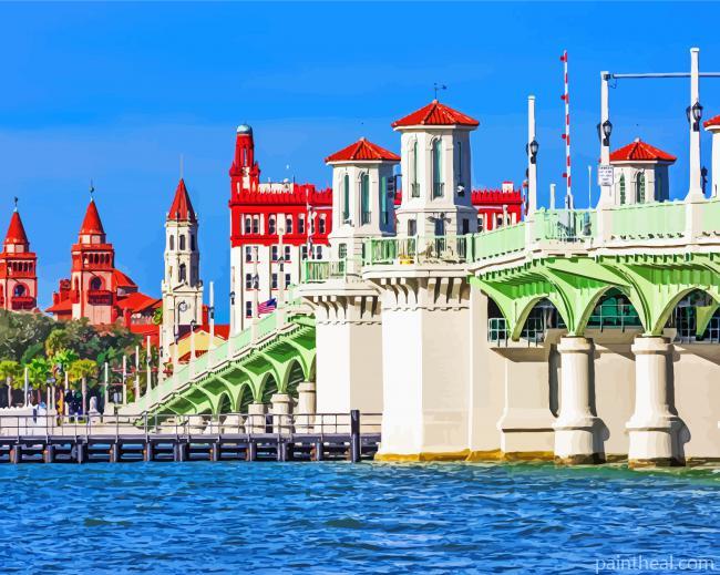 St Augustine Buildings Painting By Numbers Kits