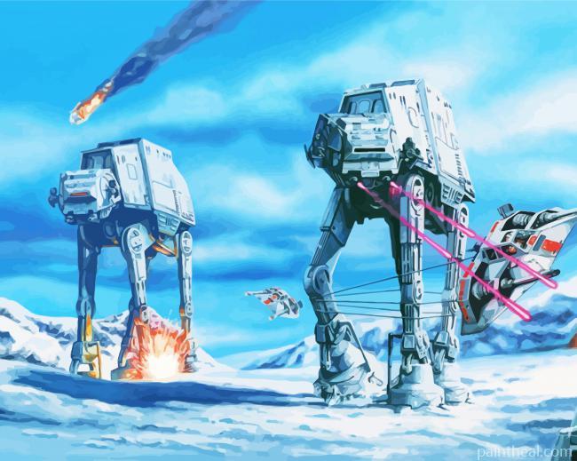 Star Wars Hoth Battle Painting By Numbers Kits