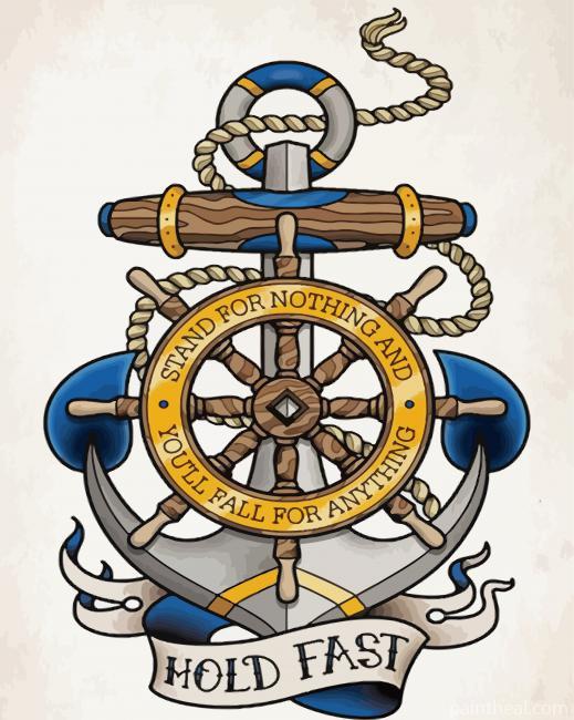Aesthetic Ship Wheel Painting By Numbers Kits