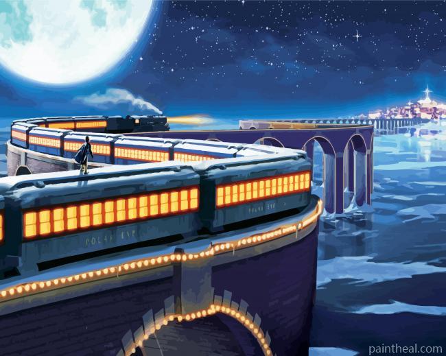 Polar Express Train Painting By Numbers Kits