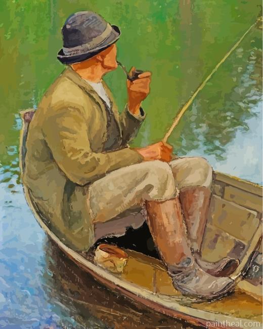Man Fishing Art Painting By Numbers Kits
