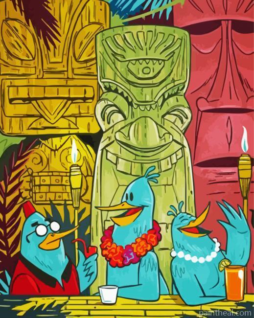 Tiki Birds Painting By Numbers Kits