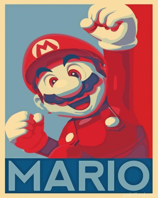 Mario Illustration Painting By Numbers Kits